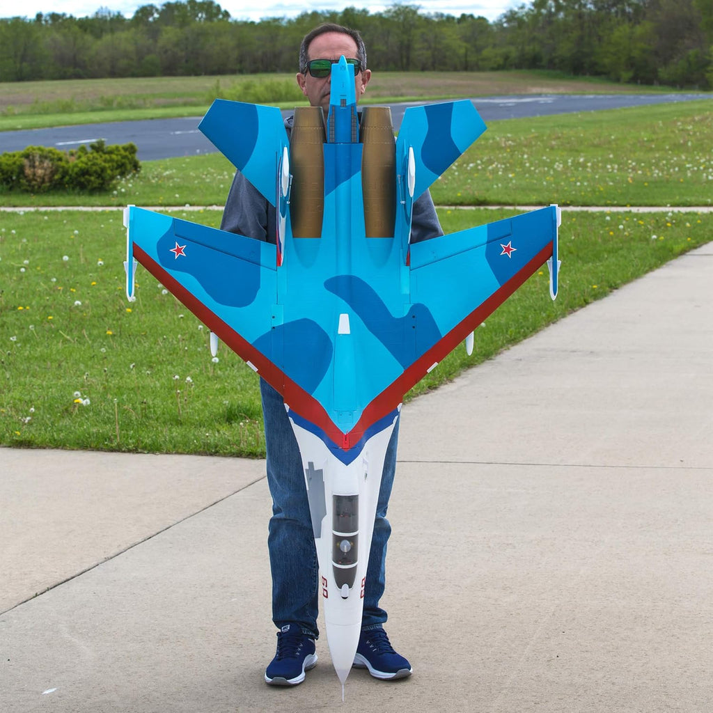 E-flite RC Airplane SU-30 Twin 70mm EDF BNF Basic 1100mm Y6635