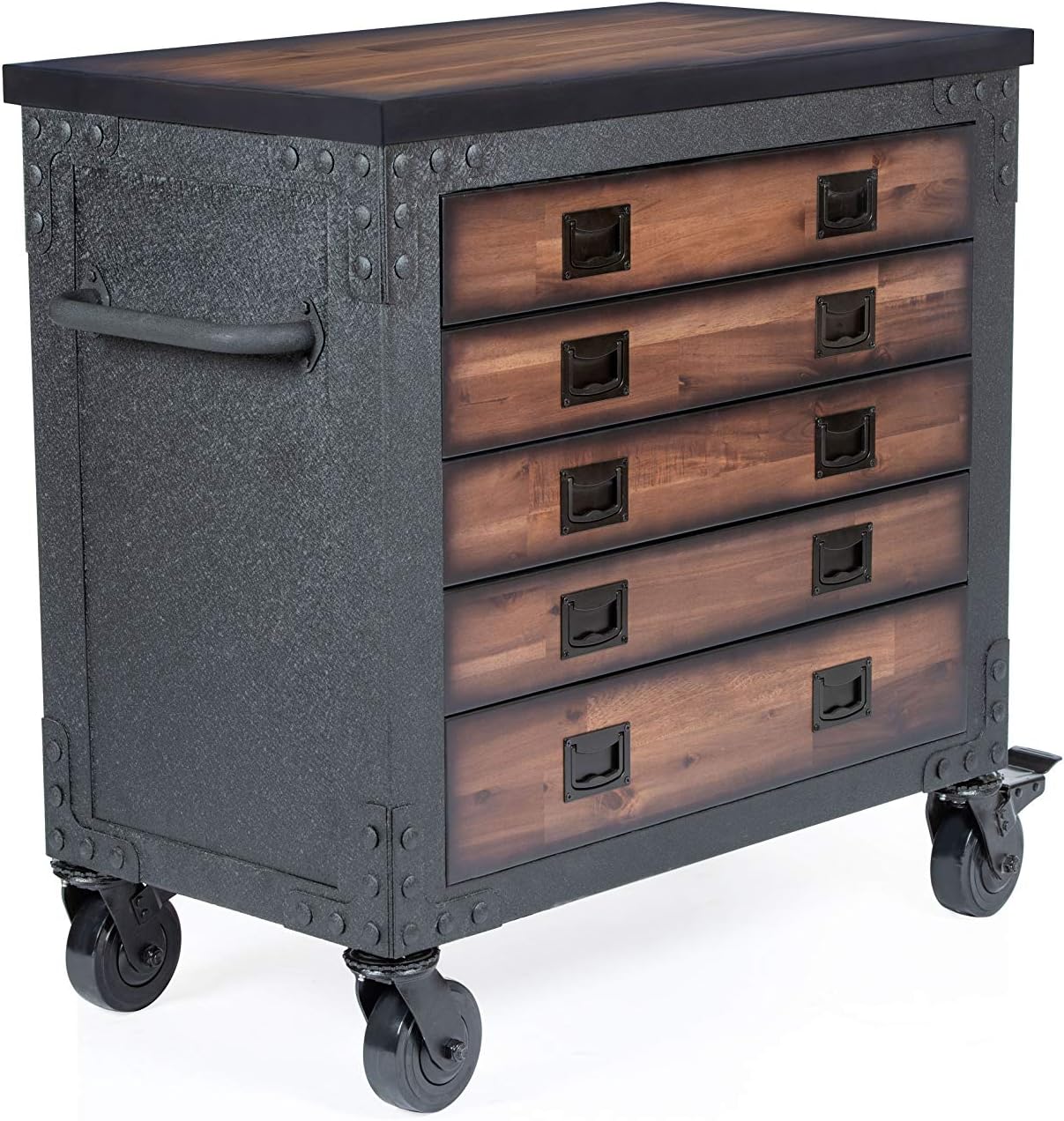 DuraMax 36" 5 Drawer Rolling Tool Chest with Wood Top 68006