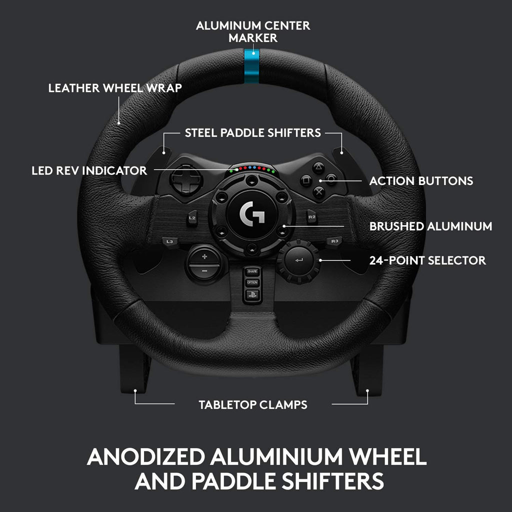Logitech G923 Racing Wheel and Pedals for PC, PS4, PS5 M7008
