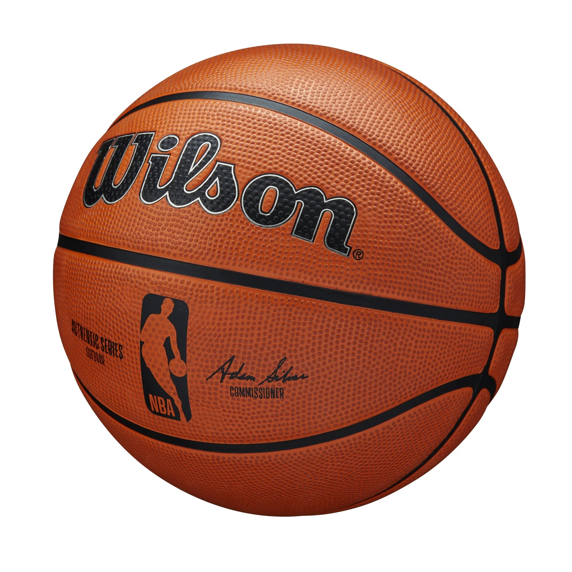 Wilson NBA Authentic Outdoor Basketball, Brown, 29.5 in W549