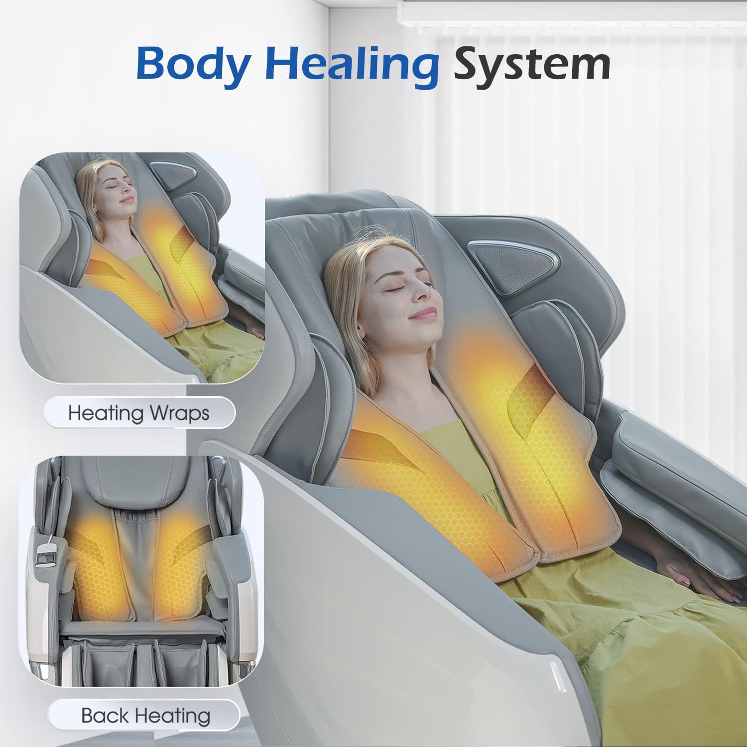 Zero Gravity Massage Chair with AI Voice and App Control, Gray J939