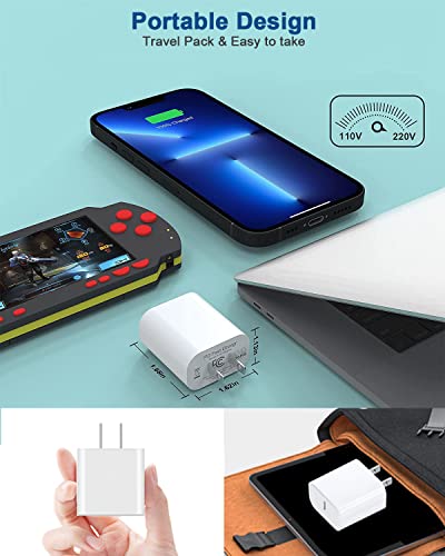 iPhone Charger 2Pack USB-C Fast Charging Block with 6FT Cable for iPhone 14/13/12/11/X/SE, iPad, AirPods J4644