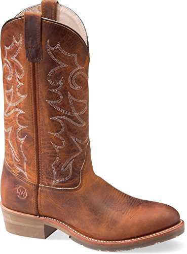 Double-H 12" Dylan Steel Toe Work Boots for Men - Leather Upper with PermaFresh Insole, Oil-and Slip-Resistant I.C.E. Outsole, Made in USA