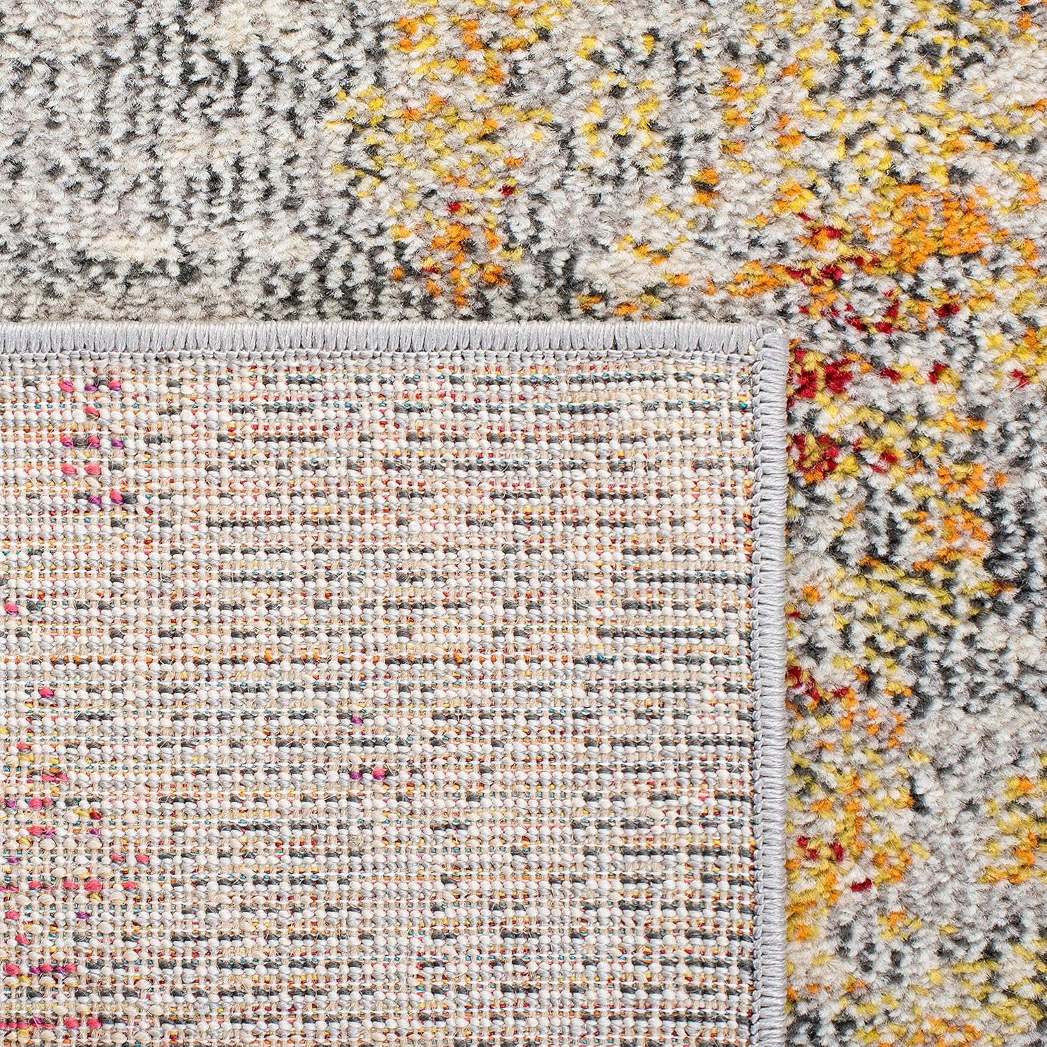 SAFAVIEH Madison Collection Runner Rug 2'2" x 12', Grey & Gold, Modern Boho I109