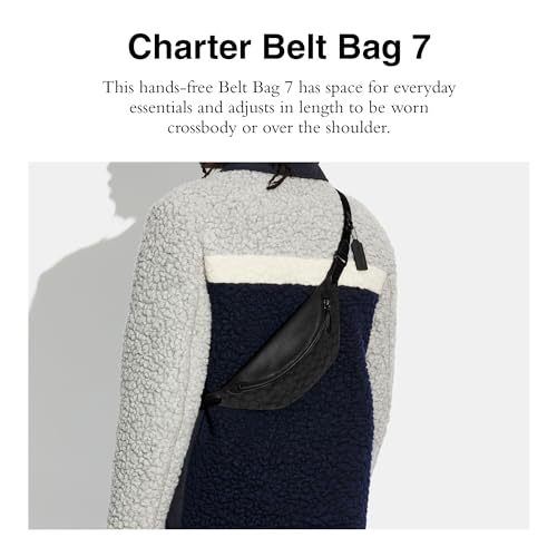 COACH Charter Belt Bag 7 in Signature Charcoal F986