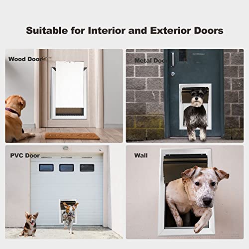Heavy Duty Aluminum Dog Door for Large Dogs, Insulated & Lockable F482404