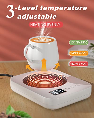 Coffee Mug Warmer with 3-Temp Settings and Auto Shut Off W608417