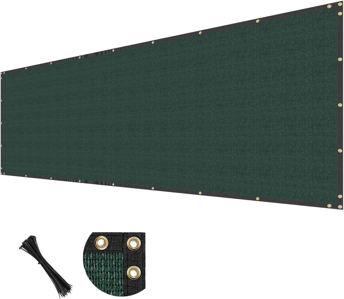 TANG Privacy Fence Screen Green 5' x 25' for Patio Garden Heavy Duty Residential Windscreen Fence Privacy Blockage for Backyard School Commercial Netting Fence Permeable 3 Years Warranty