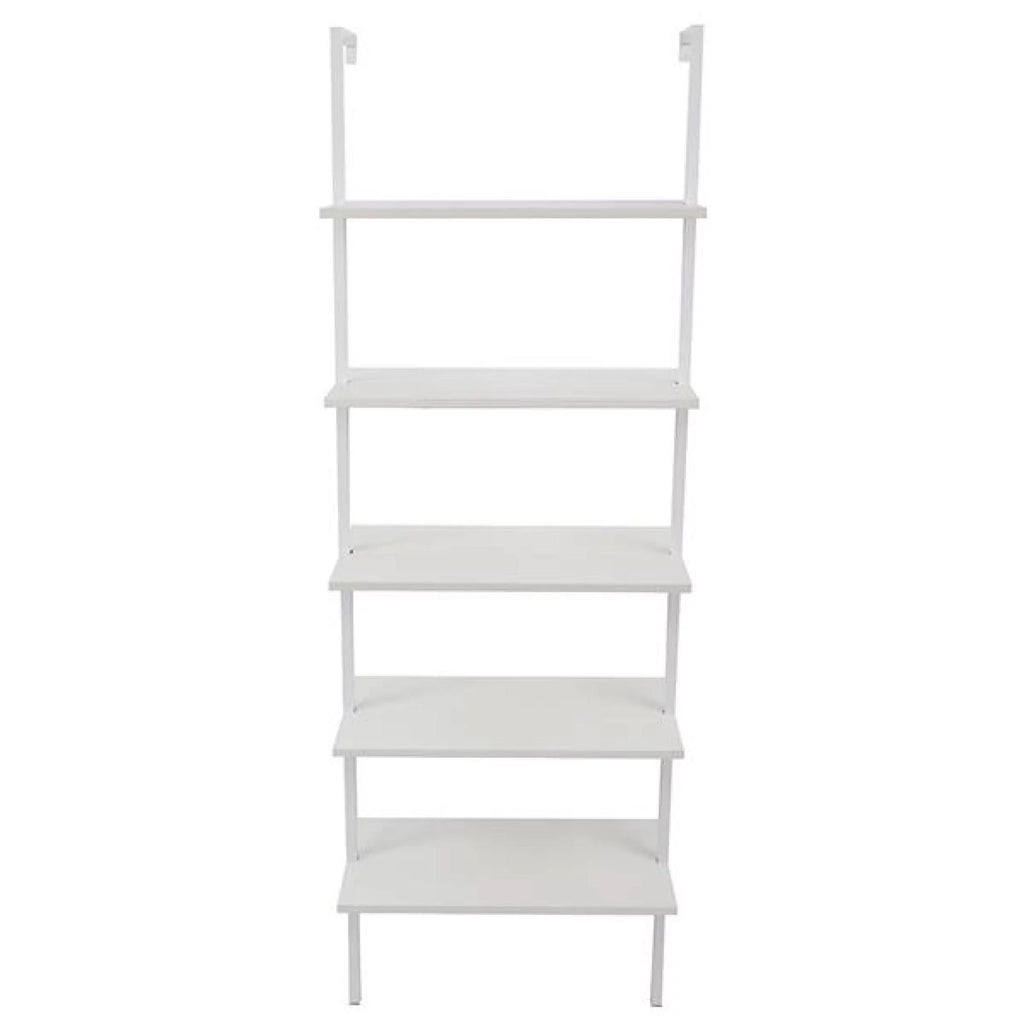 5 Tier Wood Ladder Bookcase with Metal Frame C597