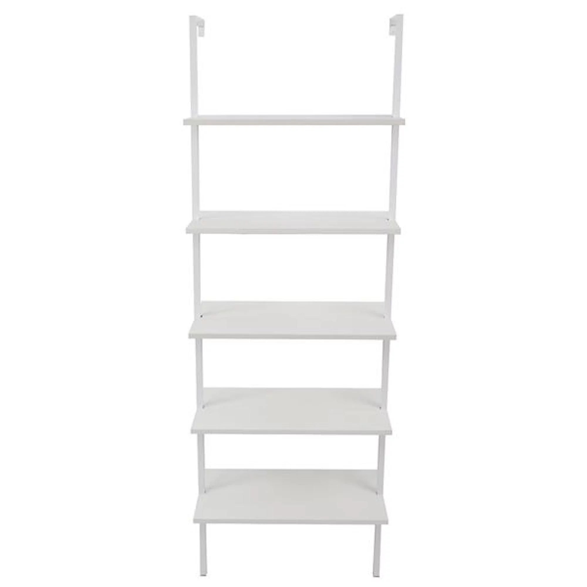 5 Tier Wood Ladder Bookcase with Metal Frame C597
