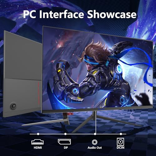24 Inch Curved Gaming Monitor Full HD 1080P Frameless FreeSync Eye Care R30523