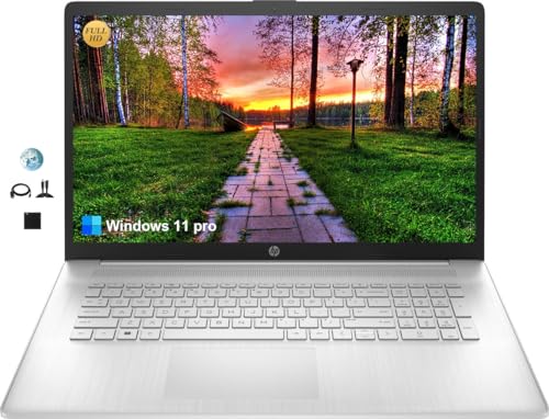 HP 17.3" FHD Essential Business Laptop, 32GB DDR4 RAM, 2TB PCIe SSD, Intel 12th Gen 6-Core i3 Processor (Up to 4.4GHz,Beat i5-1155G7), Bluetooth, Webcam, Windows 11 Pro, Silver
