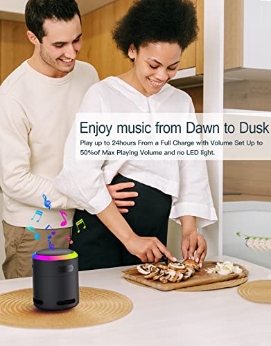 LENRUE Portable Bluetooth Speaker, Waterproof Wireless, Metal Small Speaker, Black D895