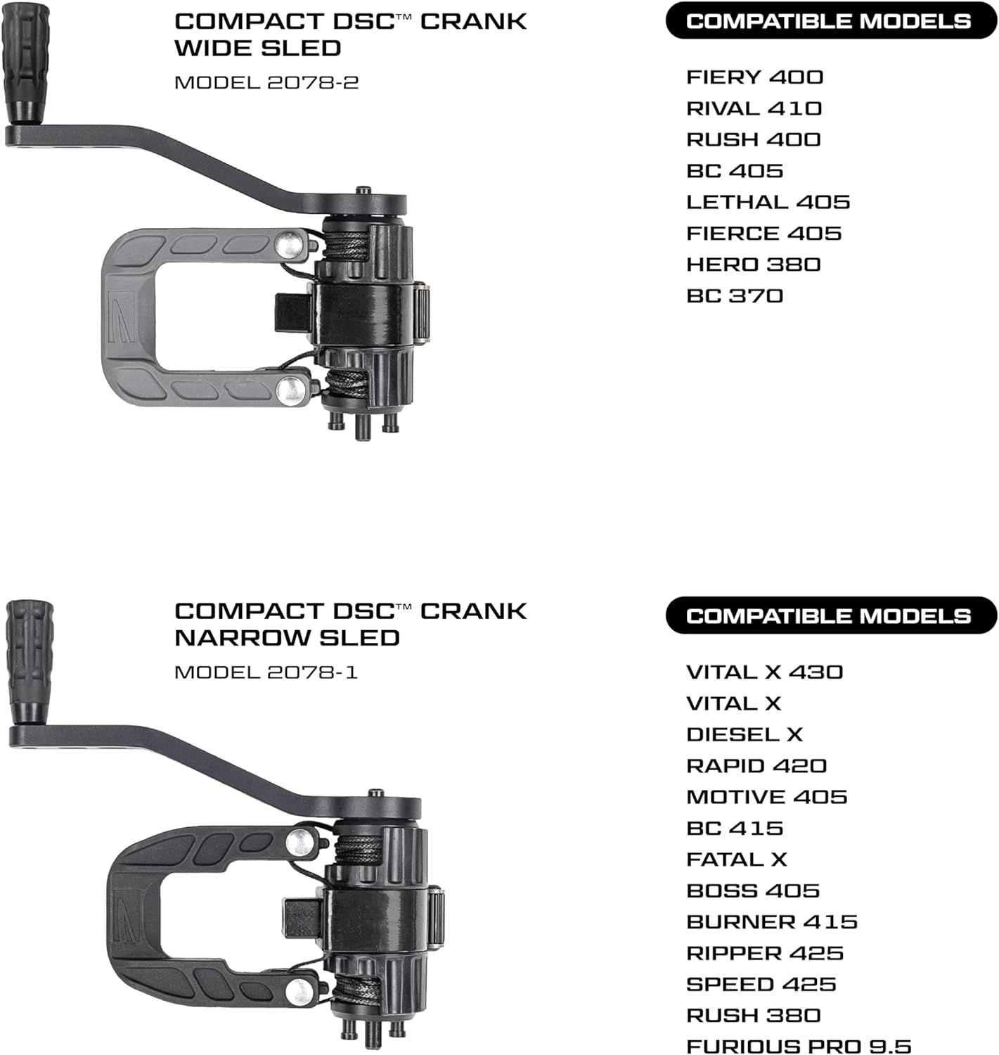 Killer Instinct Compact Dead Silent Crank Narrow Sled A3916