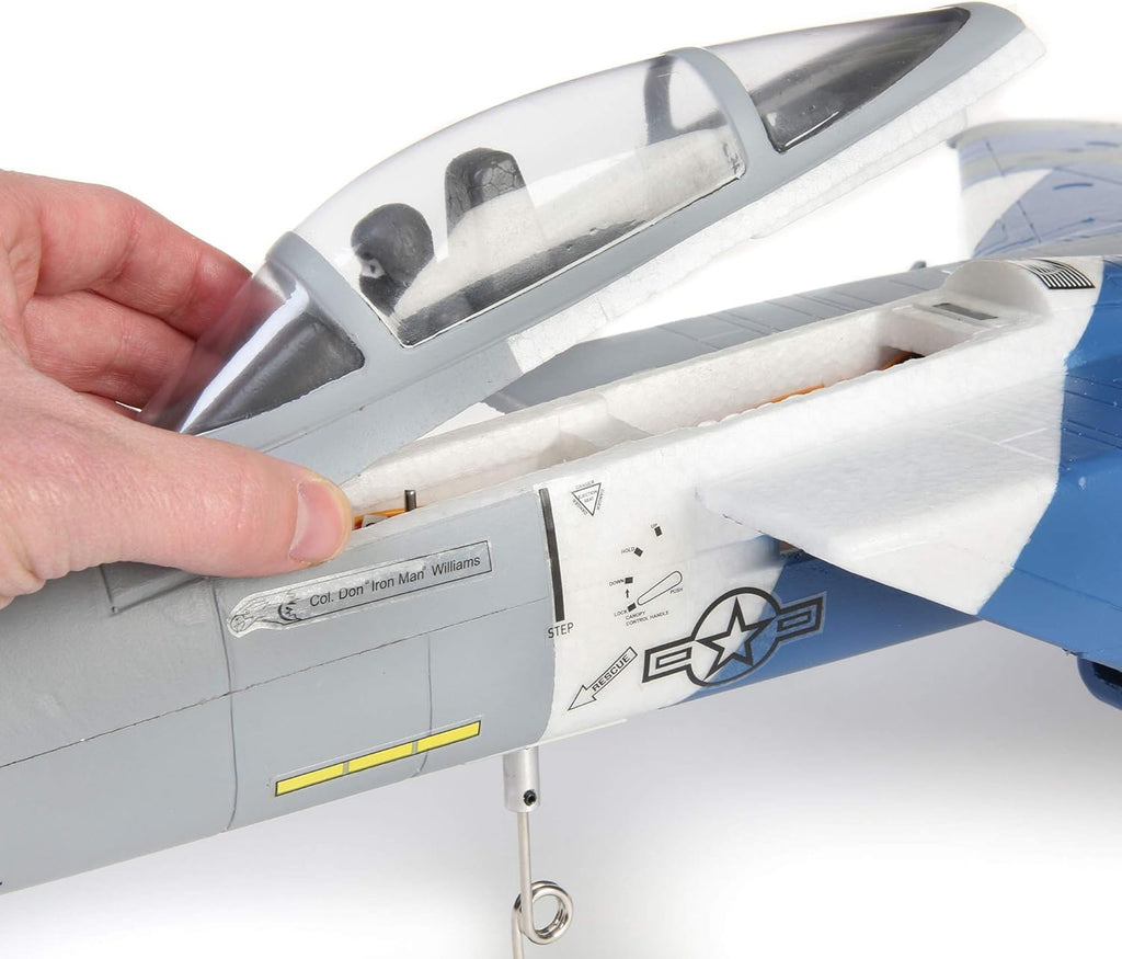 E-flite RC Airplane F-15 Eagle 64mm EDF BNF Basic U4913