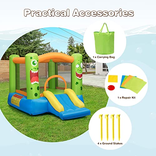 DORTALA Inflatable Bounce House with Slide, Basketball Rim, for Kids X531