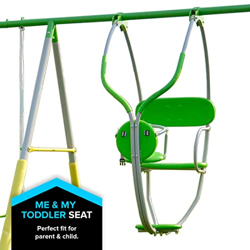 Sportspower Mountain View Metal Swing Slide and Trampoline Set G7763