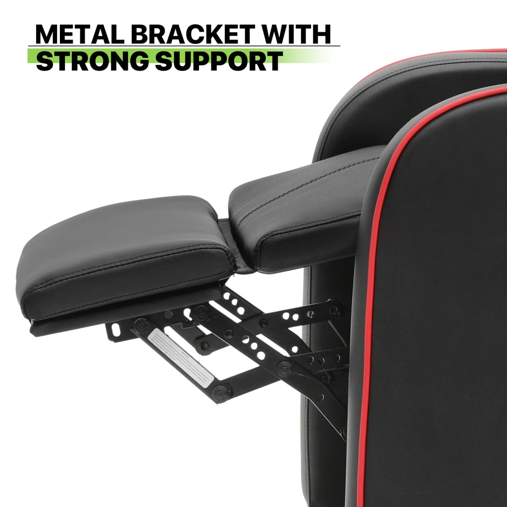 Magshion Gaming Massage Recliner Chair with Footrest, PU Leather, Red R2353