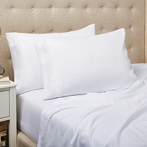 Cosy House Collection Everyday 1500 Series Pillowcases Set of 2, Standard, White T54199
