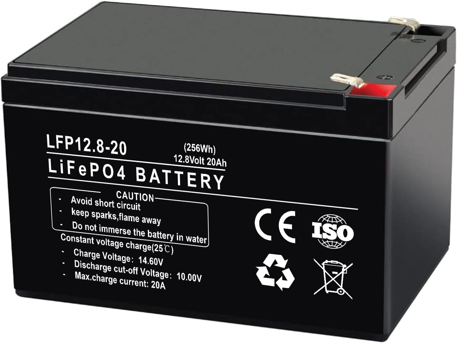 12V 20Ah Lifepo4 Battery, 5000+ Deep Cycles Rechargeable Battery, Built-in 20A BMS, Perfect for RVs, Camping, Off-Grid Applications, UPS, Power Tools, and Solar Energy Storage Systems