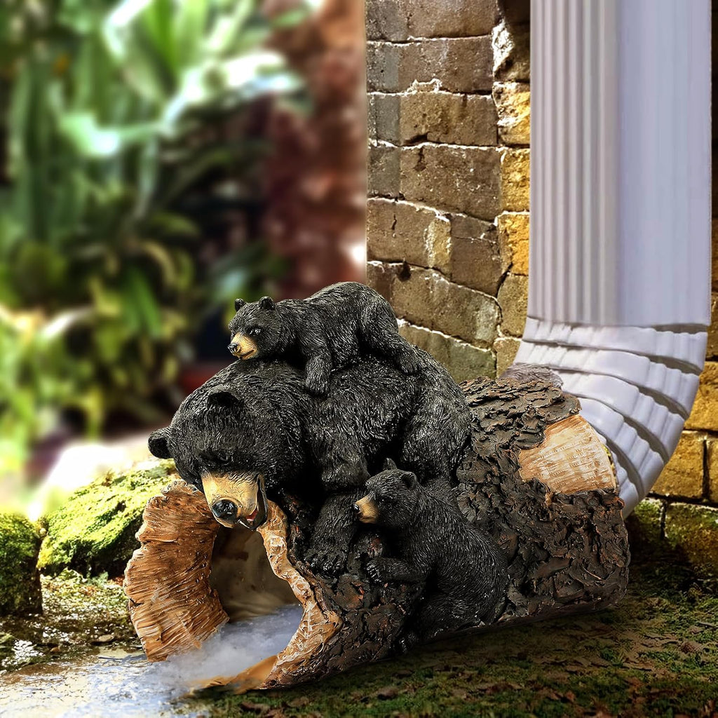 Black Bear Downspout Extension Garden Decor S335074