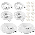 6 Pieces 4 Pin RGB Extension Cable LED Strip Connector Cord Wire Solderless Strip Jumper Cables Kit with 12 Pieces Pin Connector for 5050 3528 RGB LED Strip Light (Black,1.6 FT, 3.3 FT, 6.6 FT)