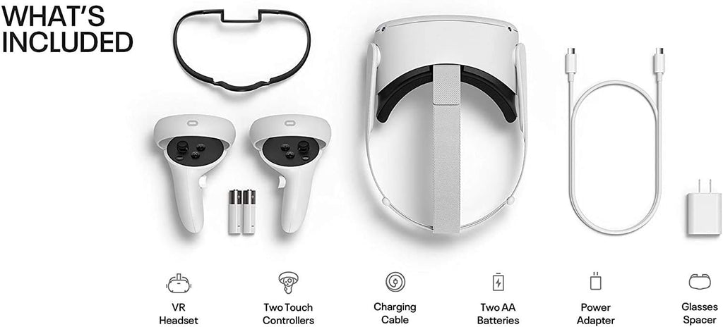 Oculus Quest 2 VR Headset 128GB White S4937