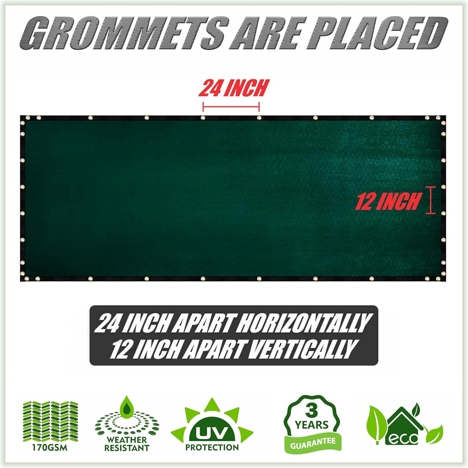 ColourTree 5' x 50' Green Fence Privacy Screen Windscreen Cover Fabric Shade Tarp T559133