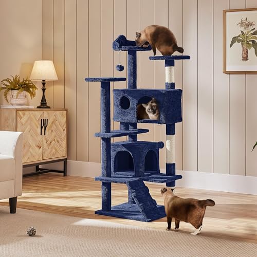 Yaheetech 54in Cat Tree Tower Condo Furniture with Scratch Post Y196
