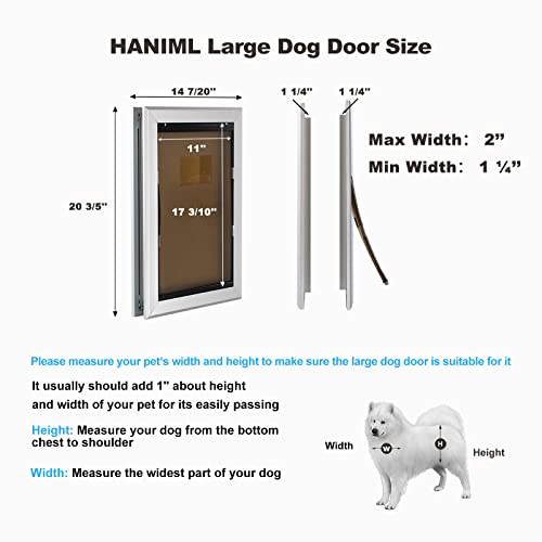 Heavy Duty Aluminum Dog Door for Large Dogs, Insulated & Lockable F482404