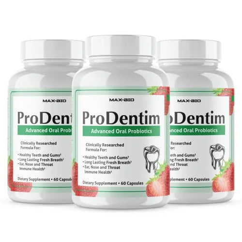 Max-Bio Prodentim Dental Formula Supplement for Gums and Teeth Health, 180 Capsules A854