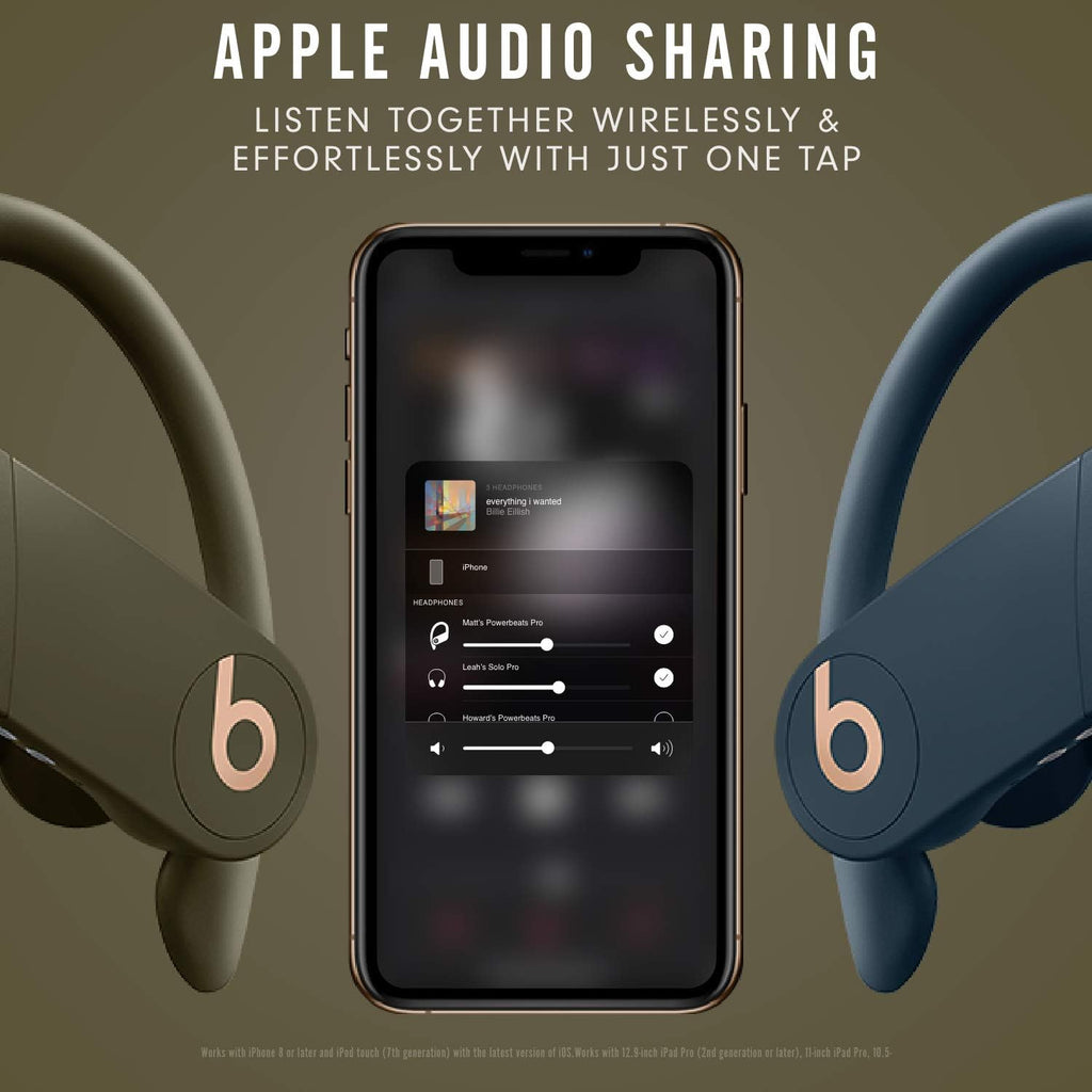 Powerbeats Pro Wireless Earbuds with H1 Chip, Sweat Resistant, Moss P68420