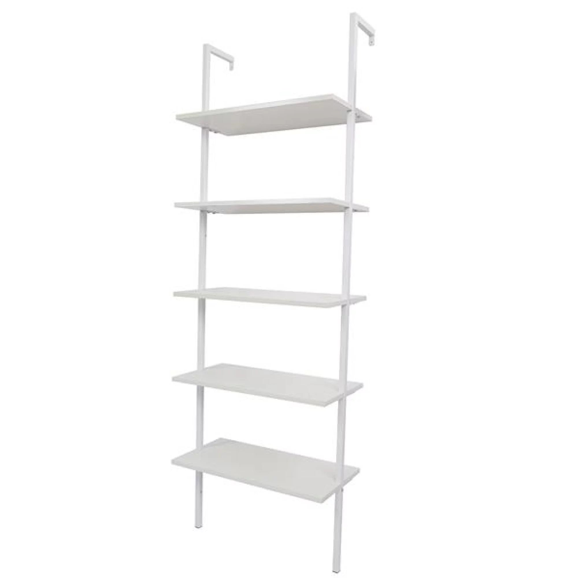 5 Tier Wood Ladder Bookcase with Metal Frame C597