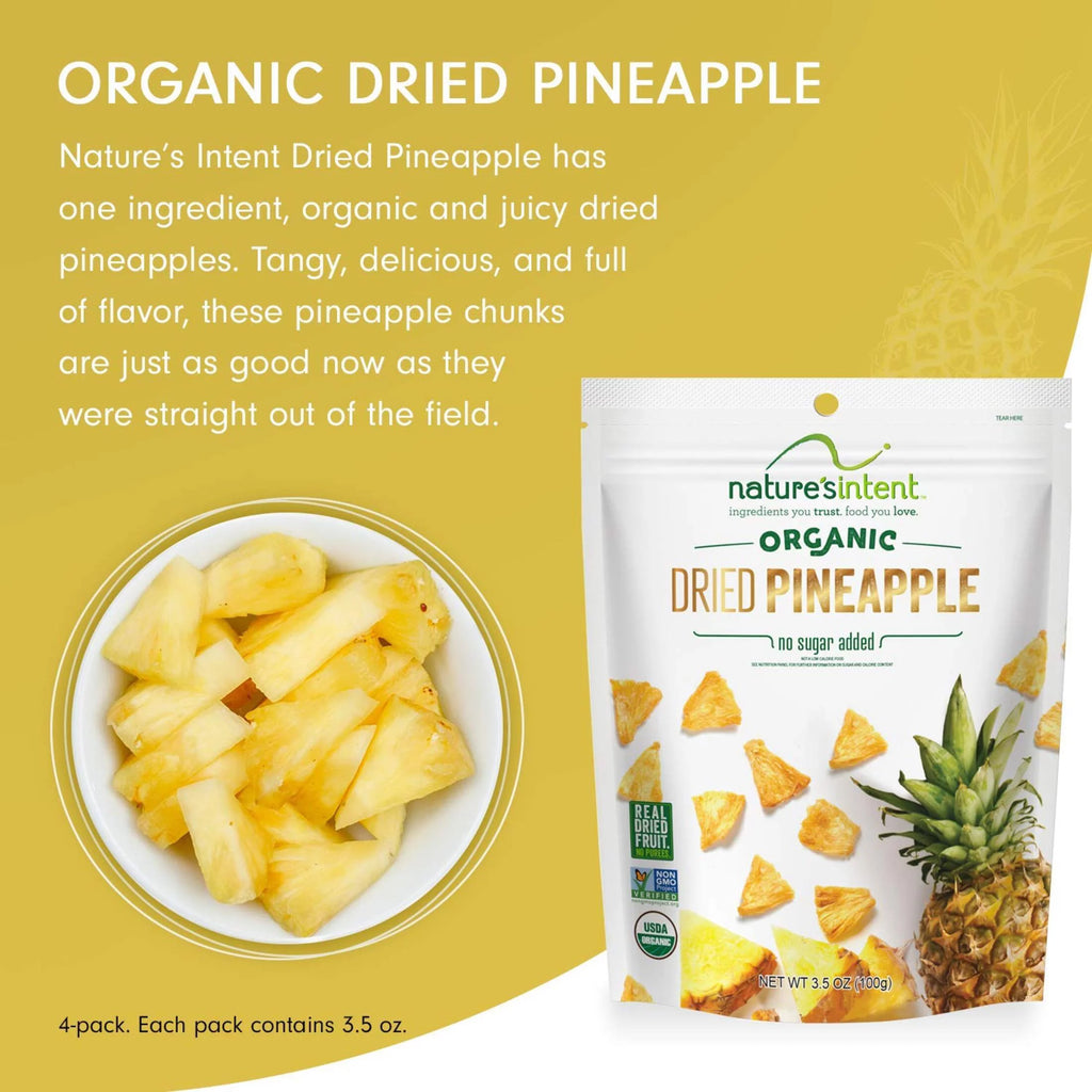 Nature's Intent Organic Dried Pineapple 3.5 oz K2659