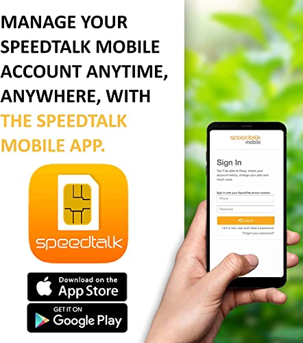 SpeedTalk Mobile Prepaid Plan - Unlimited Talk & Text + 500 MB Data - 30 Day Service Z6896