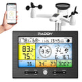 Raddy WF-100SE 13-in-1 Weather Station Wi-Fi, Wireless Weather Station Indoor Outdoor with Rain Gauge, Wind Gauge, UV Index, Barometric, Weather Forecast, Moon Phase for Home, Garden