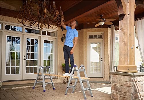 COSCO 18 ft Aluminum Multi-Position Ladder, 300 lb Type IA Y5449
