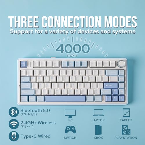 EPOMAKER x Aula F75 75% Wireless Gasket Mechanical Keyboard, Hot Swappable, RGB Z661
