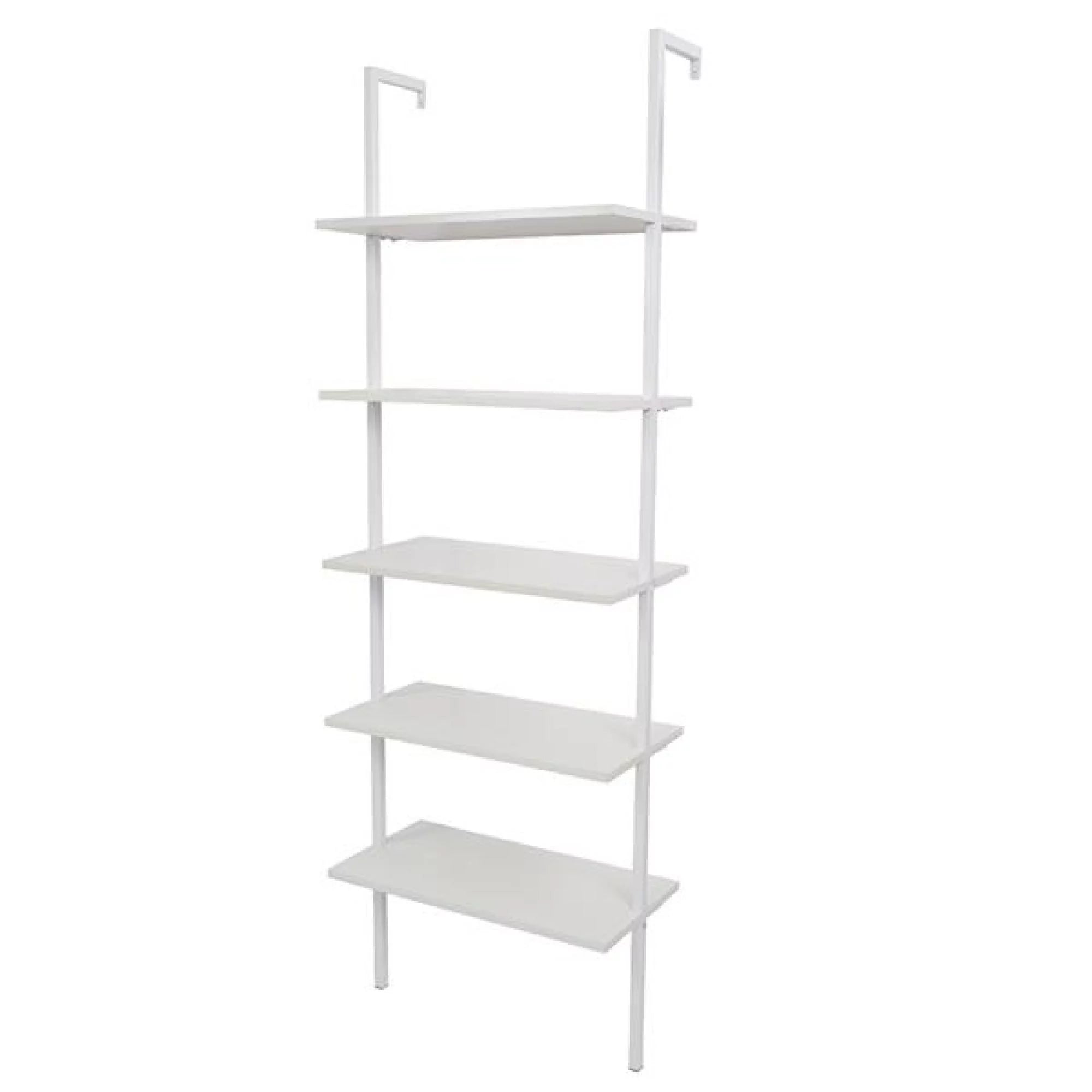 5 Tier Wood Ladder Bookcase with Metal Frame C597