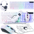 Gaming Keyboard and Mouse and Mouse pad and Gaming Headset, Wired LED RGB Backlight Bundle for PC Gamers and Xbox and PS4 Users - 4 in 1 Edition Hornet RX-250