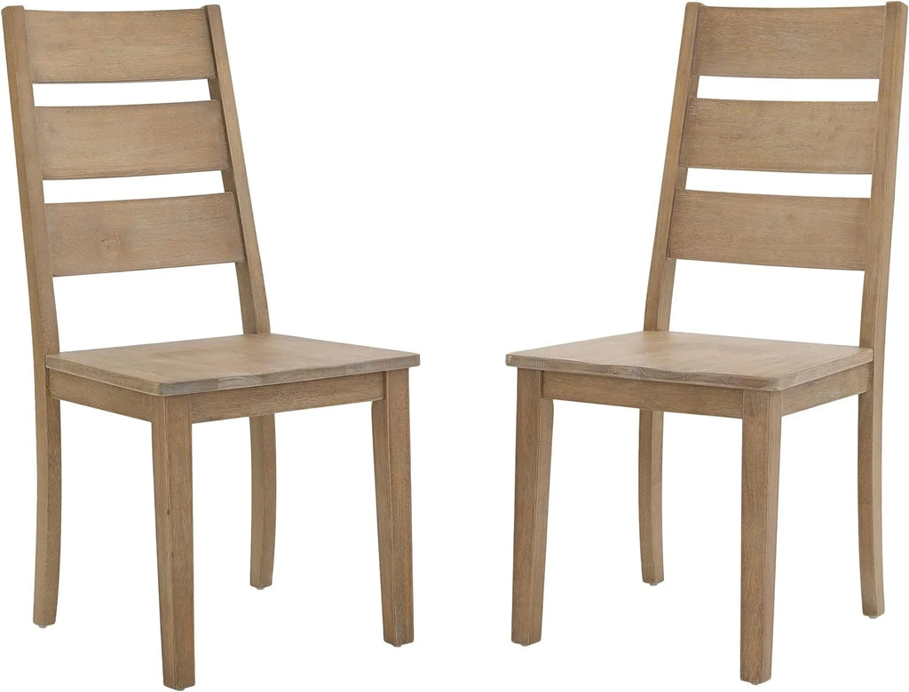 Joanna 2-Piece Ladder Back Dining Chair Set, Rustic Brown R5313