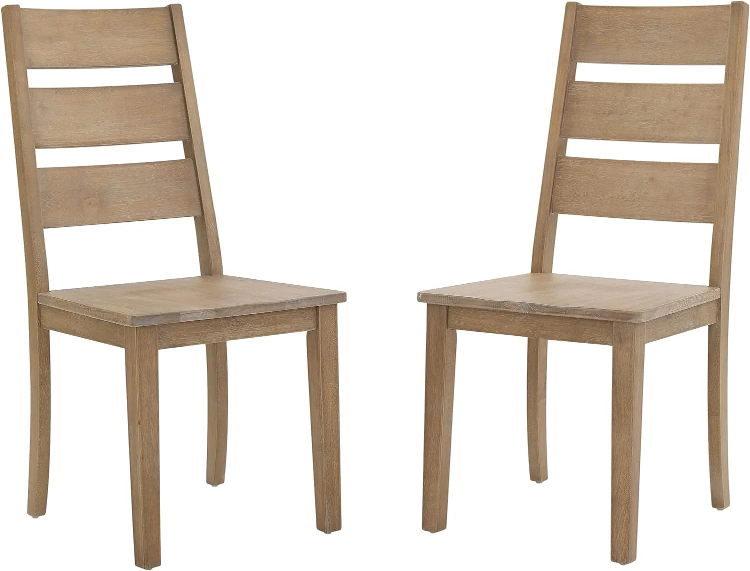 Joanna 2-Piece Ladder Back Dining Chair Set, Rustic Brown R5313