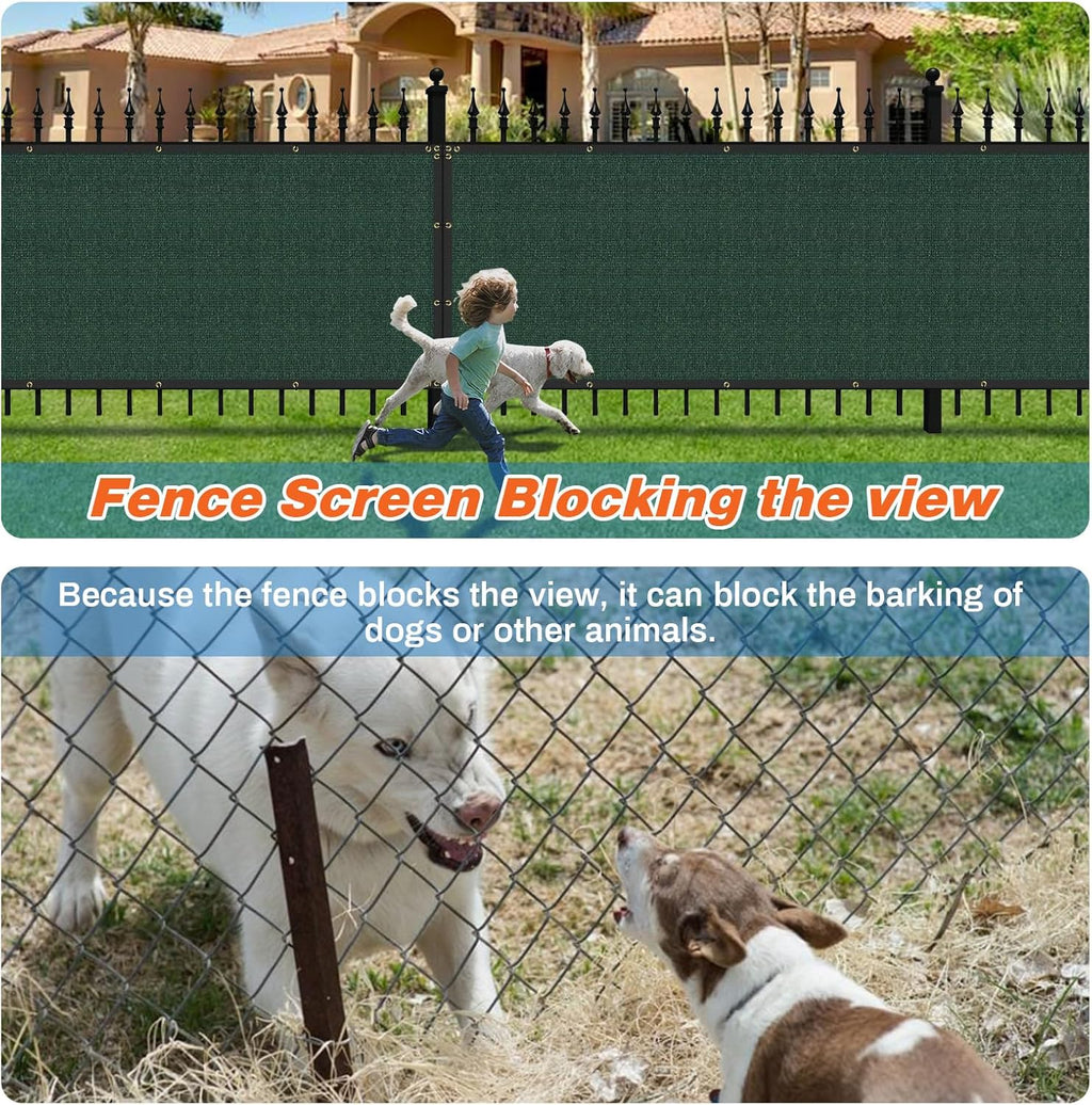 TANG Privacy Fence Screen Green 5' x 25' for Patio Garden Heavy Duty X890