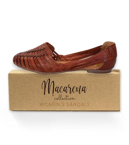 Macarena Collection Women's Leather Huarache Sandals Handmade F67404