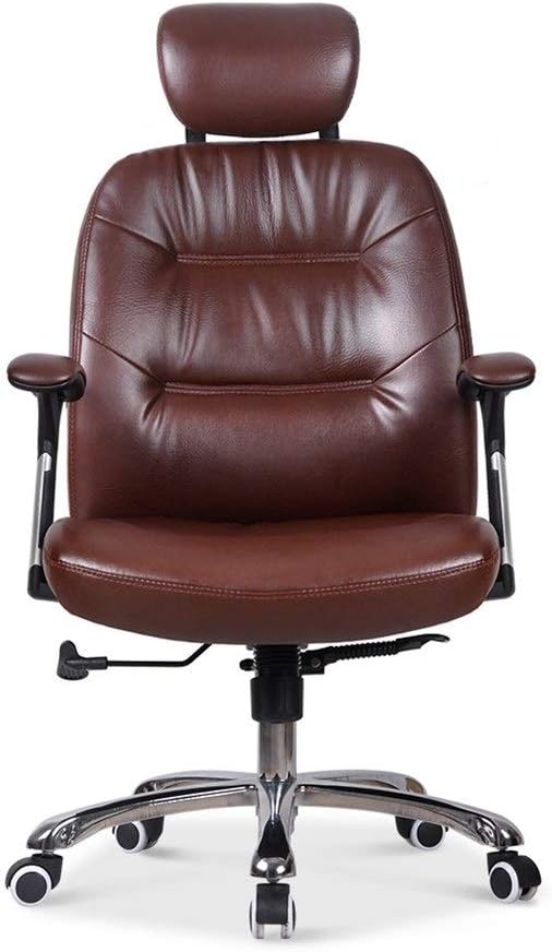 Boss Chair High Back Executive Office Chair - Big Tall Bonded Leather Ergonomic Computer Desk Swivel Chair Thick Padded Headrest Wide Armrest