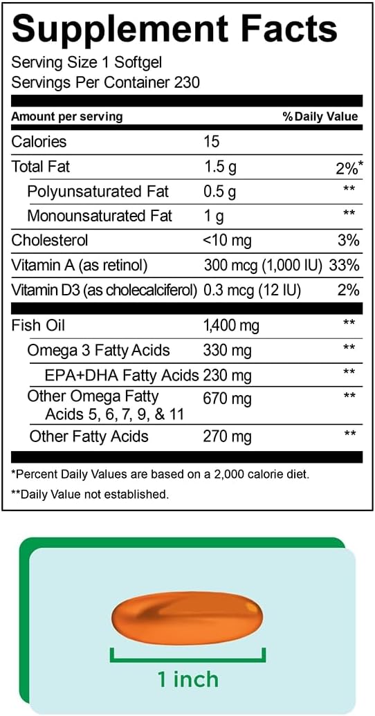 Kirkland Signature Wild Alaskan Fish Oil 1400 mg, 230 Softgels with Carnie Portable Case Y3385
