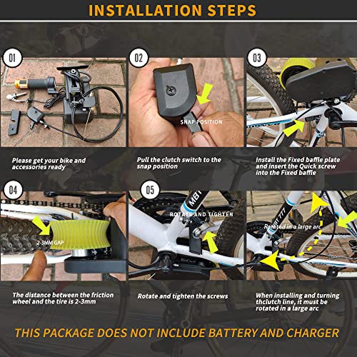 BAIZIFU DIY Electric Bike Conversion Kit 250W Brushless Motor M3120