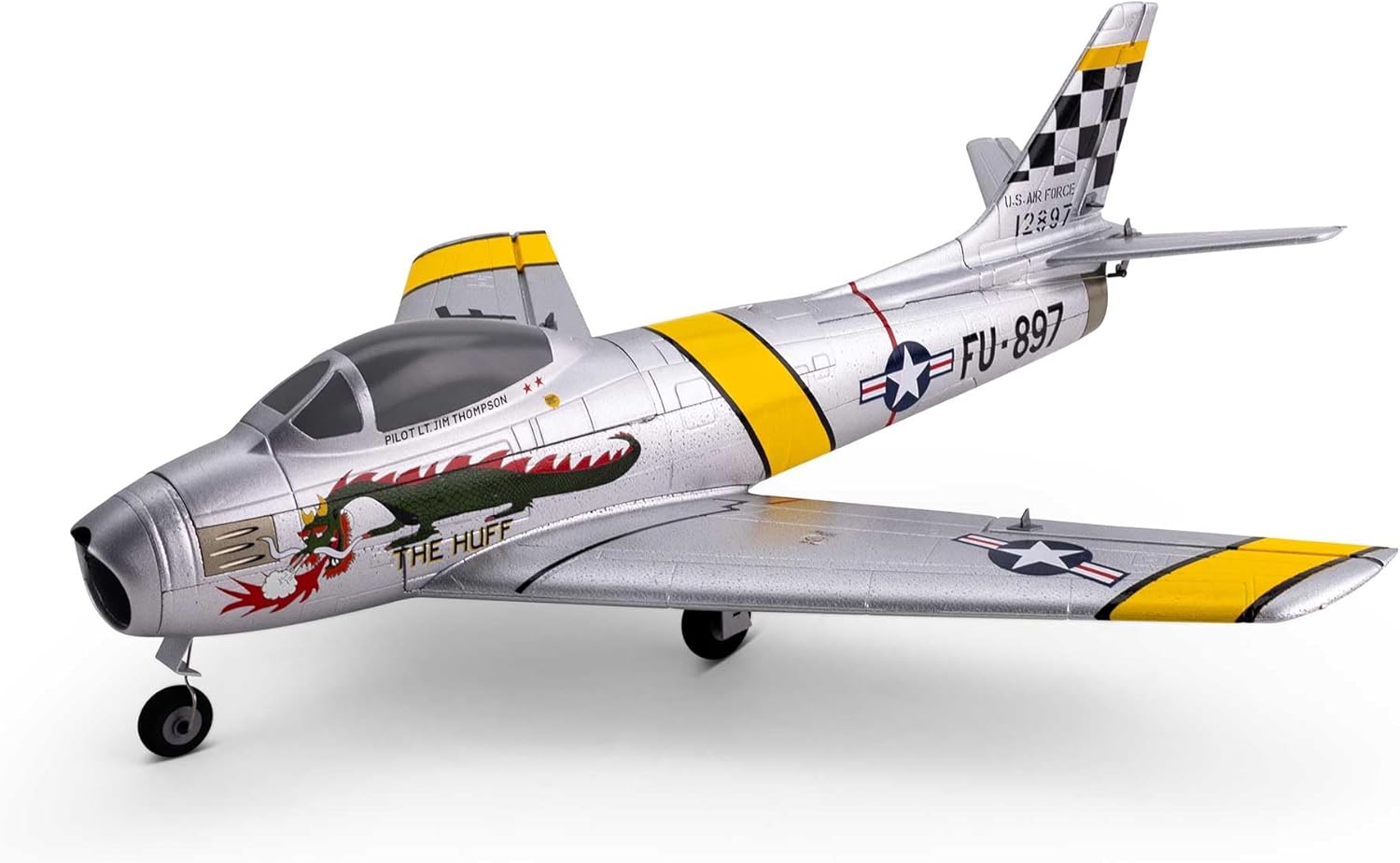 E-flite RC Airplane UMX F-86 Sabre 30mm EDF BNF Basic Transmitter Battery and Charger Not Included EFLU7050