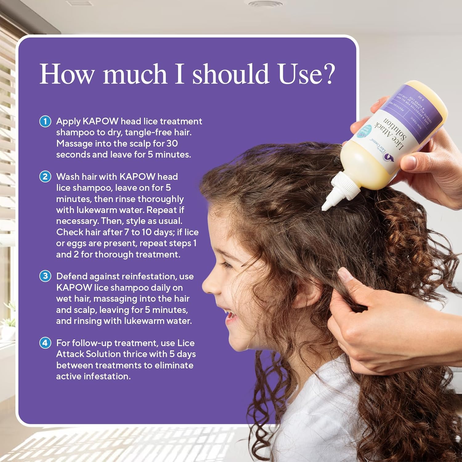 Kapow! 8oz Head Lice Shampoo for Kids & Adults S200