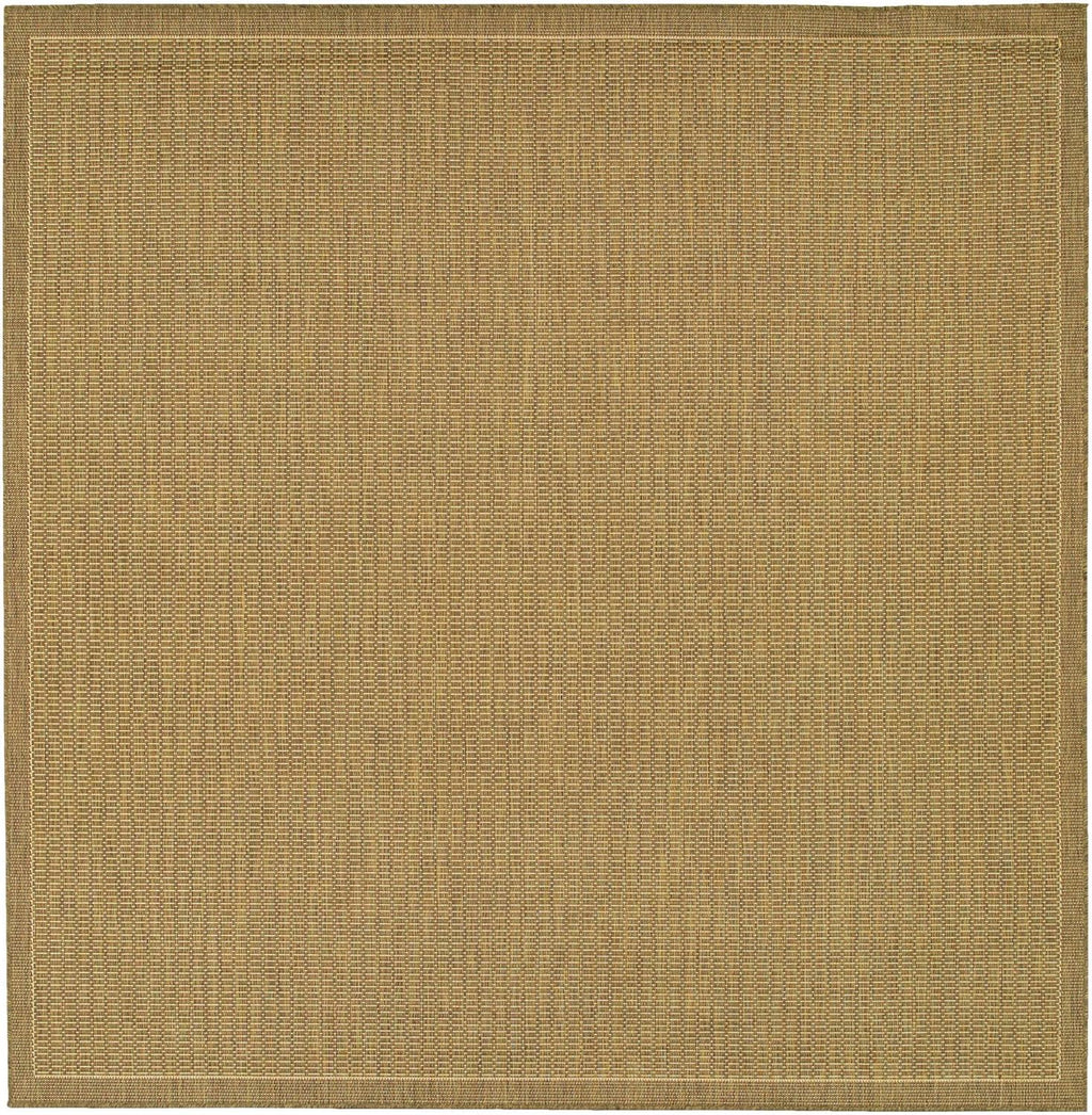 Couristan Recife Saddle Stitch Indoor/Outdoor Area Rug, 7'6", Cocoa Brown-Natural